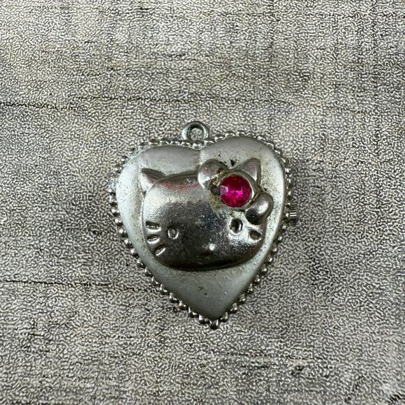 Vintage Hello Kitty Pendant Watch Raro Stainless Steel Needs Repair - Picture 1 of 7